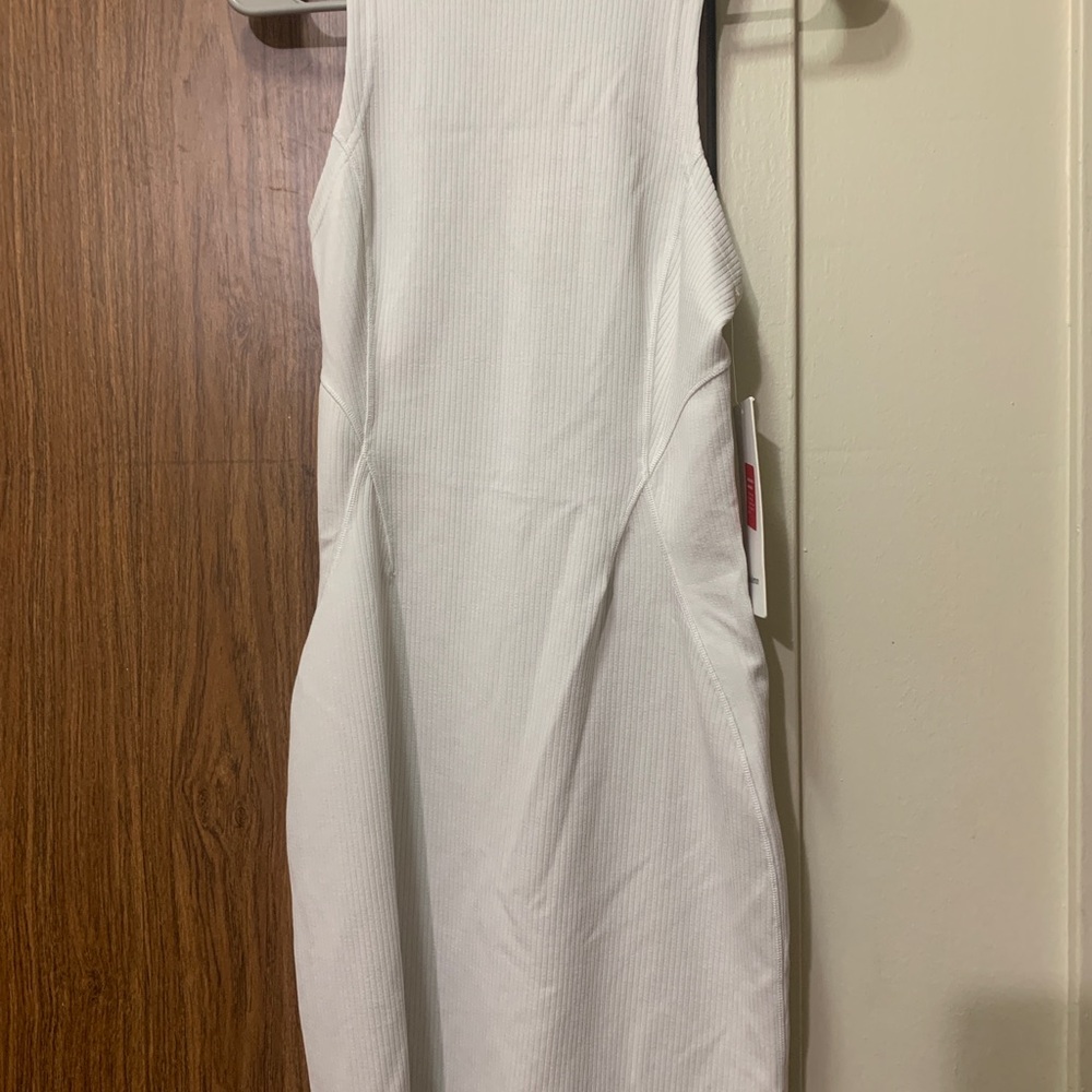 Lululemon Athletica Cream Sheath Midi Dress Scoop Neck